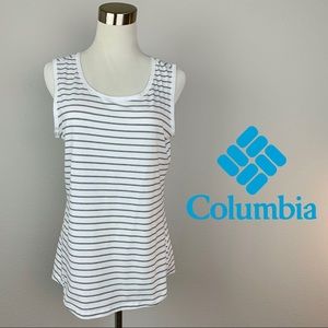 Columbia blue-striped tank, sz M